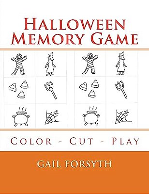 Halloween Memory Game: Color - Cut - Play-..