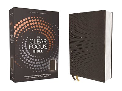 Niv, Clear Focus Bible, Leathersoft, Charcoal Brown: Read More Of The Bible With Better Focus-..