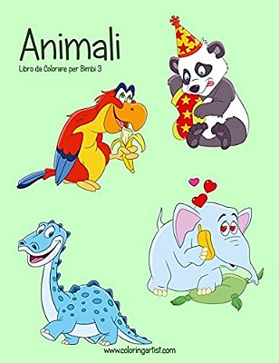 Animali Libro Da Colorare Per Bimbi 3-..
