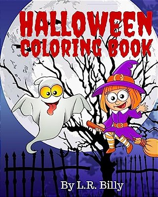 Halloween Coloring Book: Bonus Halloween Bingo-..
