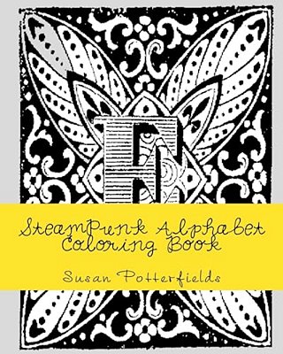 Steampunk Alphabet Coloring Book-..