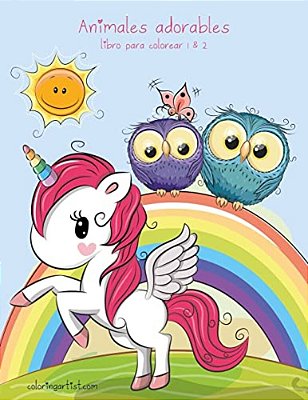 Animales Adorables Libro Para Colorear 1 & 2-..