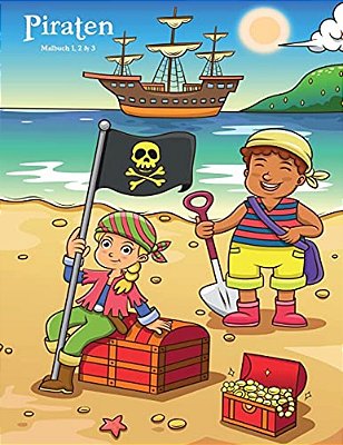 Piraten Malbuch 1, 2 & 3-..