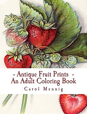 Antique Fruit Prints - An Adult Coloring Book-..