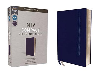 Niv, Reference Bible, Compact, Leathersoft, Blue, Red Letter, Comfort Print-..