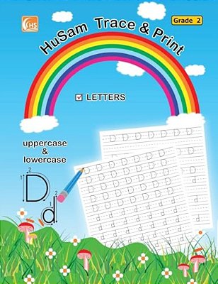 Husam Trace And Print: Letters (Uppercase And Lowercase) (Grade 2) (Handwriting Tracing Printing Alphabet Practice Workbook)-..
