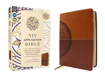 Niv Application Bible, Leathersoft, Brown, Red Letter, Comfort Print: Bringing The Ancient Message Of The Bible Into Your World-..