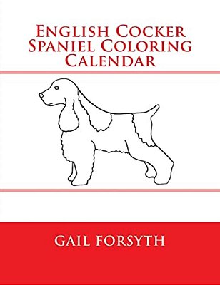 English Cocker Spaniel Coloring Calendar-..