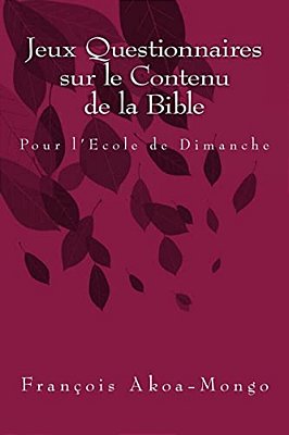 Jeux Questionnaires Sur Le Contenu De La Bible: Pour L'Ecole De Dimanche-..