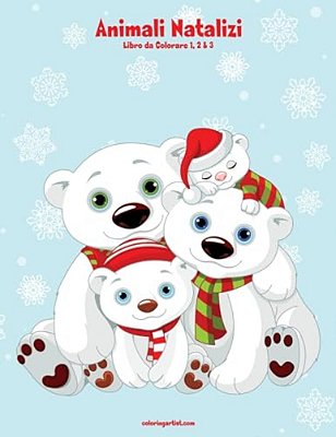 Animali Natalizi Libro Da Colorare 1, 2 & 3-..