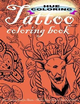 Tattoo Coloring Book: Modern Tattoo Designs, Skulls, Hearts-..