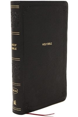 Nkjv Giant Print End-Of-verse Reference Bible, Black Leathersoft, Red Letter, Comfort Print (Thumb Indexed): Holy Bible-..