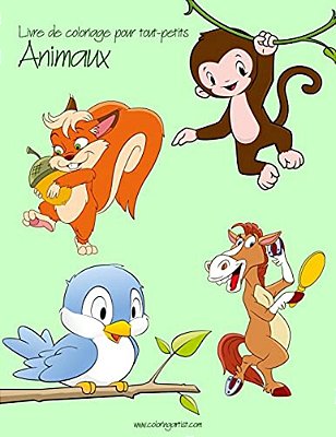 Livre De Coloriage Pour Tout-Petits Animaux 1 & 2-..