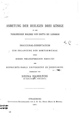 Die Darstellung Der Anbetung Der Heiligen Drei Könige In Der Toskanischen Malerei-..