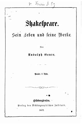 Shakespeare Sein Leben Und Seine Werke-..