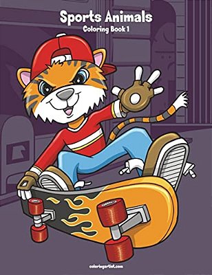 Sports Animals Coloring Book 1-..