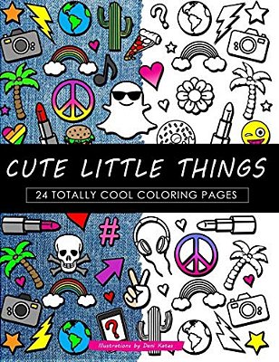 Cute Little Things Coloring Book: 24 Page Coloring Book-..