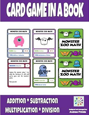 Card Game In A Book - Monster Zoo Math-..