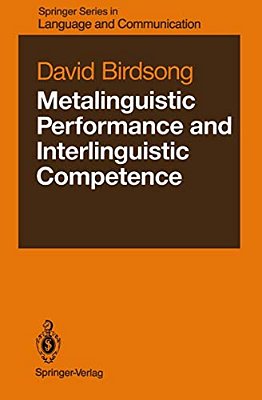 Metalinguistic Performance And Interlinguistic Competence-..