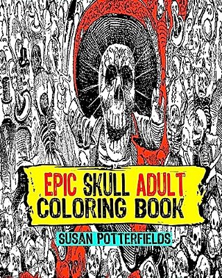 Epic Skull Adult Coloring Book-..
