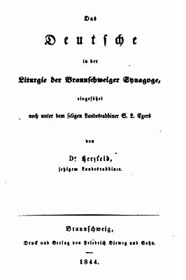 Das Deutsche In Der Liturgie Der Braunschweiger Synagoge-..