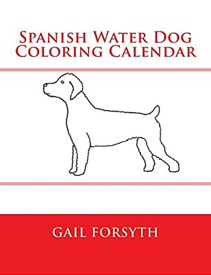 Spanish Water Dog Coloring Calendar-..