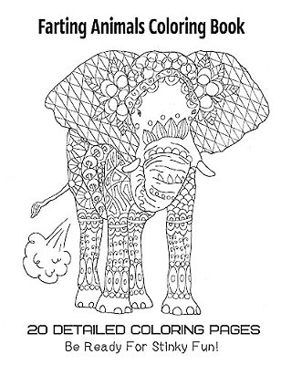 Farting Animals Coloring Book 20 Detailed Coloring Pages Be Ready For Stinky Fun-..