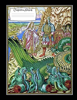 Dragon Composition Notebook: 8.5 X 11 Vintage Fantasy Art Cover Composition Notebook/Journal 150 Lined College Ruled Pages, Dragon Medieval Softc-..