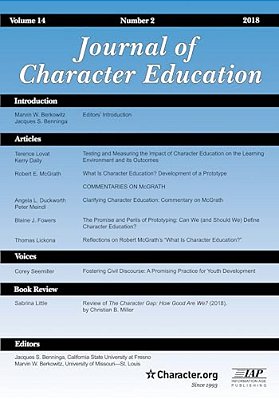 Journal Of Character Education Vol 14 Issue 2-..
