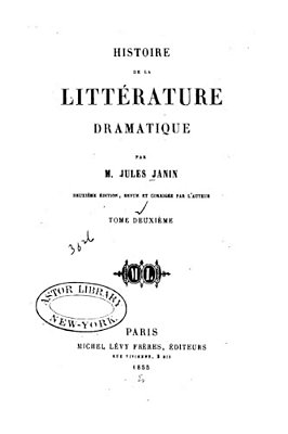 Histoire De La Littérature Dramatique-..