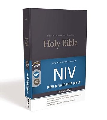 Niv, Pew And Worship Bible, Large Print, Hardcover, Blue-..