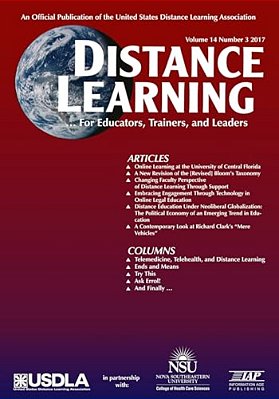 Distance Learning Vol 14 Issue 3-..