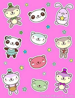 Sticker Album For Girls: 100 Plus Pages For Permanent Sticker Collection, Activity Book For Girls, Pink - 8.5 By 11-..