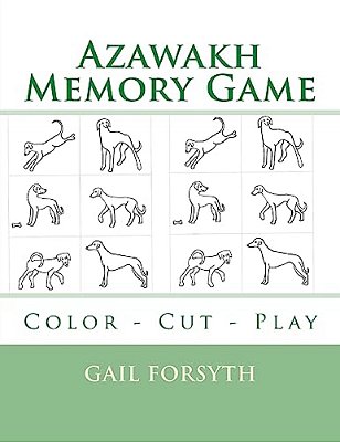 Azawakh Memory Game: Color - Cut - Play-..