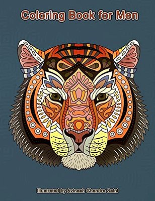 Coloring Book For Men: Masculine Coloring Designs-..