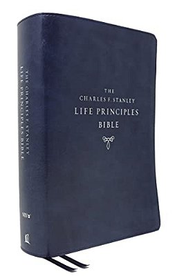 Niv, Charles F. Stanley Life Principles Bible, 2ND Edition, Leathersoft, Blue, Comfort Print: Holy Bible, New International Version-..