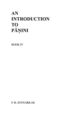 An Introduction To Panini - IV-..
