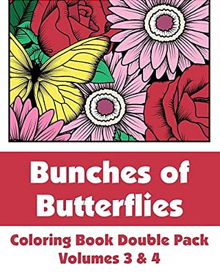 Bunches Of Butterflies Coloring Book Double Pack (Volumes 3 & 4)-..