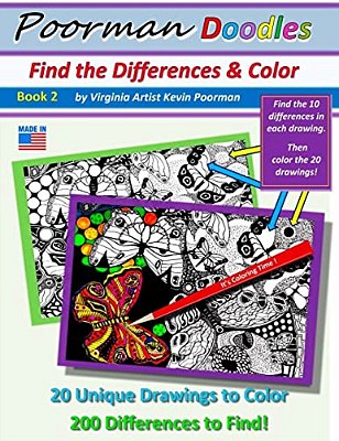 Poorman Doodles: Find The Differences And Color-..