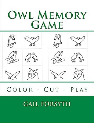 Owl Memory Game: Color - Cut - Play-..