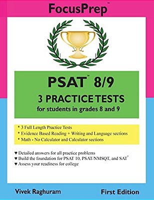 Psat 8/9 3 Practice Tests: For Students In Grades 8 And 9-..