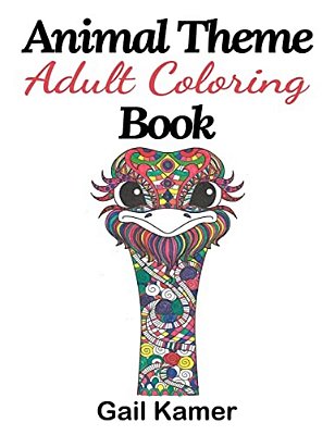 Animal Theme Adult Coloring Book-..