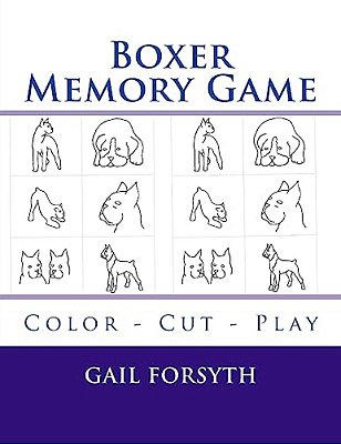 Boxer Memory Game: Color - Cut - Play-..