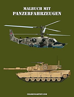 Malbuch Mit Panzerfahrzeugen 2-..