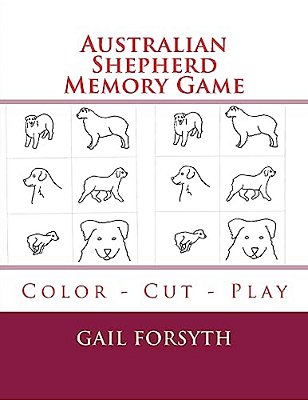 Australian Shepherd Memory Game: Color - Cut - Play-..