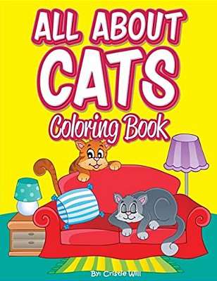 All About Cats: Coloring Book-..