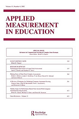 Advances In Computerized Scoring Of Complex Item Formats: A Special Issue Of Applied Measurement In Education-..