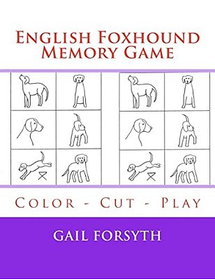 English Foxhound Memory Game: Color - Cut - Play-..