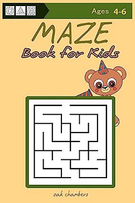 Maze Book For Kids Ages 4-6-..