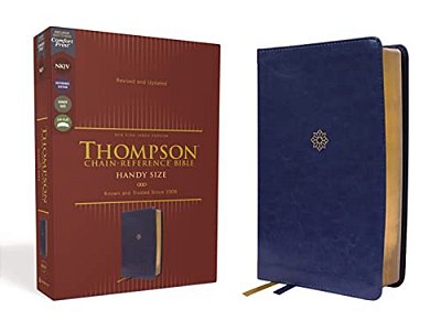 Nkjv, Thompson Chain-Reference Bible, Handy Size, Leathersoft, Navy, Red Letter, Comfort Print-..